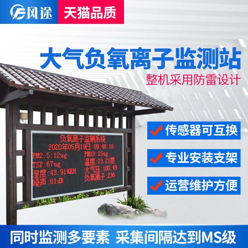 在線負(fù)氧離子檢測系統(tǒng)，兼具美學(xué)的生態(tài)監(jiān)測站
